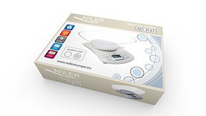 Adler AD 3137w digital kitchen scale white - including bowl