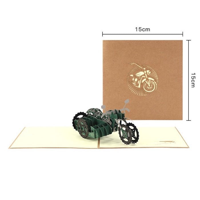 3D -kort til ham til far - Jeep og motorcykeldesign