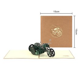 3D -kort til ham til far - Jeep og motorcykeldesign