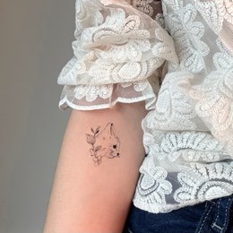 Sioou temporary tattoo - The floral cat x5