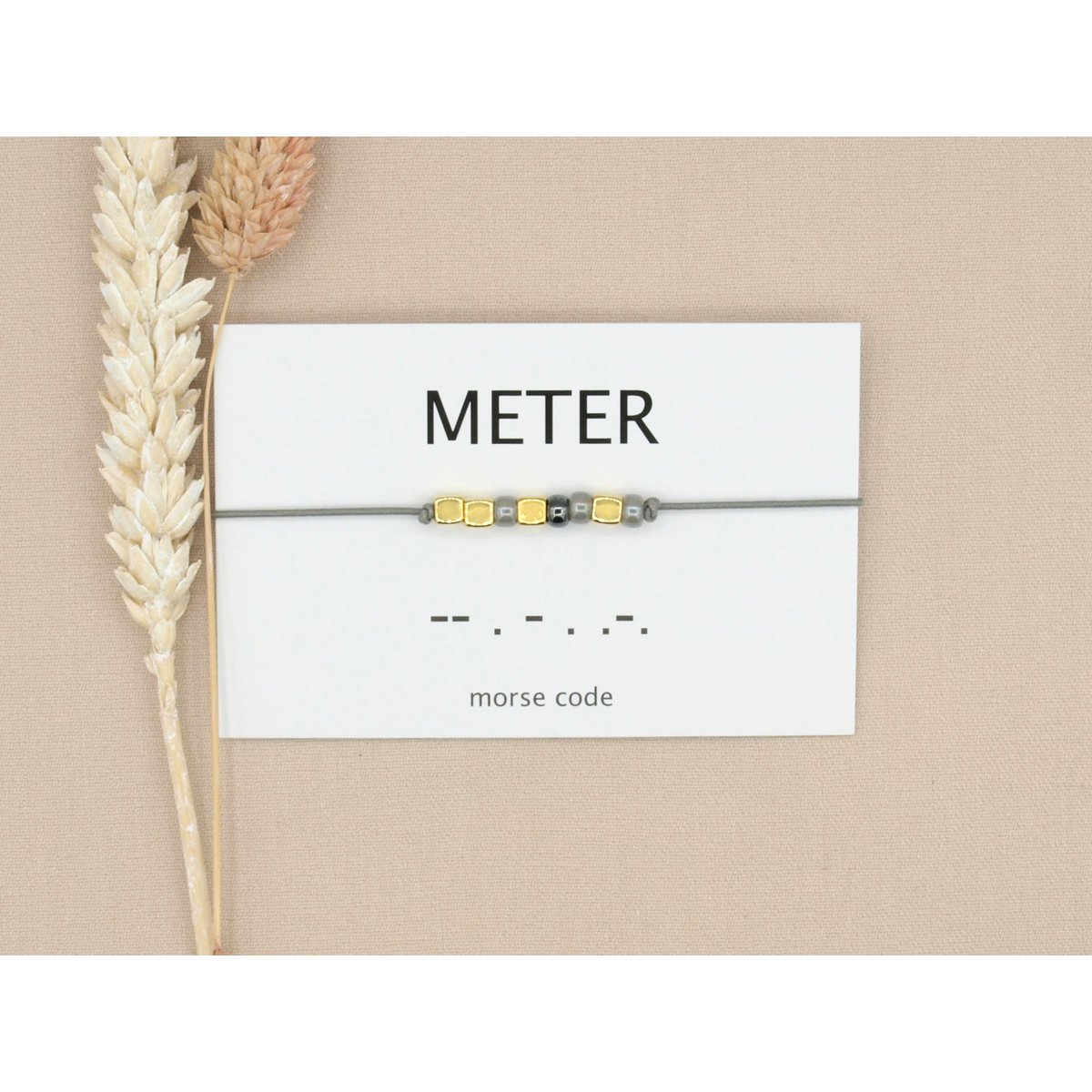 Morse code armband meter (zilver,rosé goud,goud)