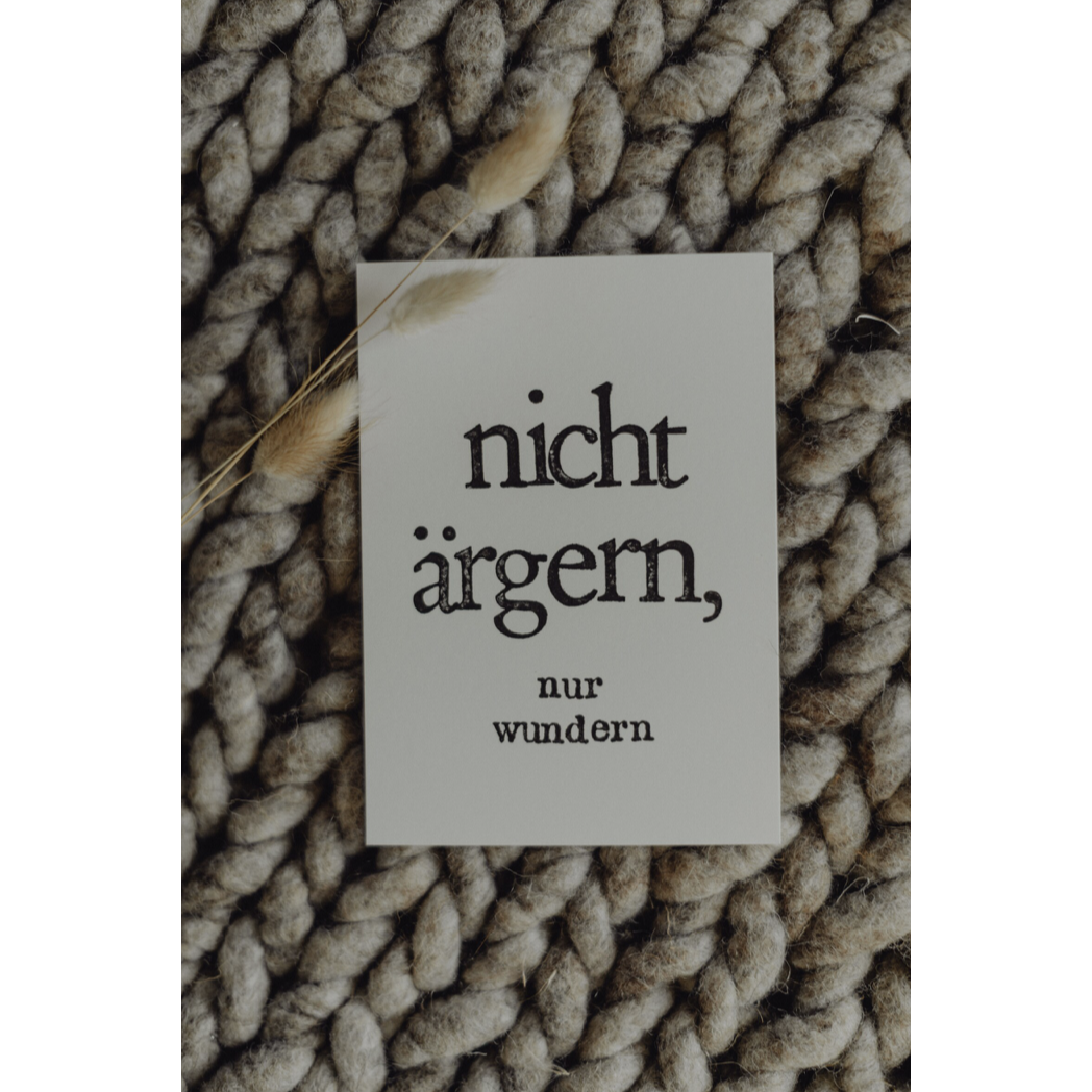 Cartolina affrancata "nicht aergern"