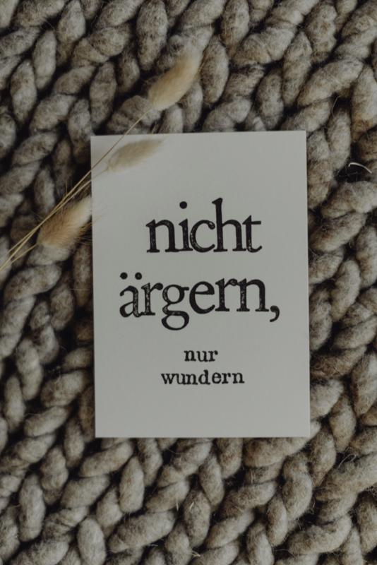 Gestempelte Postkarte "nicht aergern"