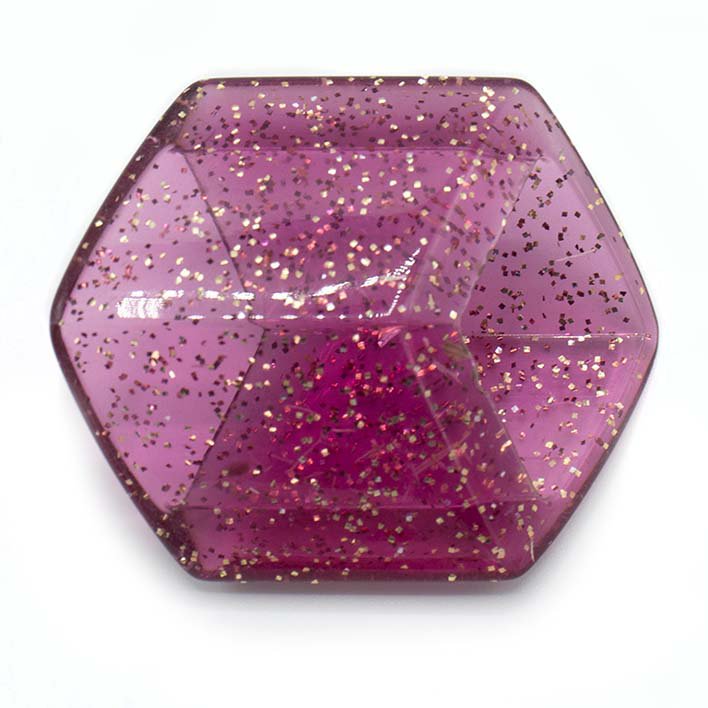 Würfelhänger Magenta, Glitzer
