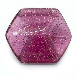 Würfelhänger Magenta, Glitzer