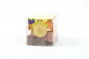 Mengsel van quetsche, mirabelpruim en kweepeerfruitgelei (doos van 180 g)