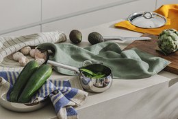 Paño de cocina / Verde musgo nórdico, 100% lino