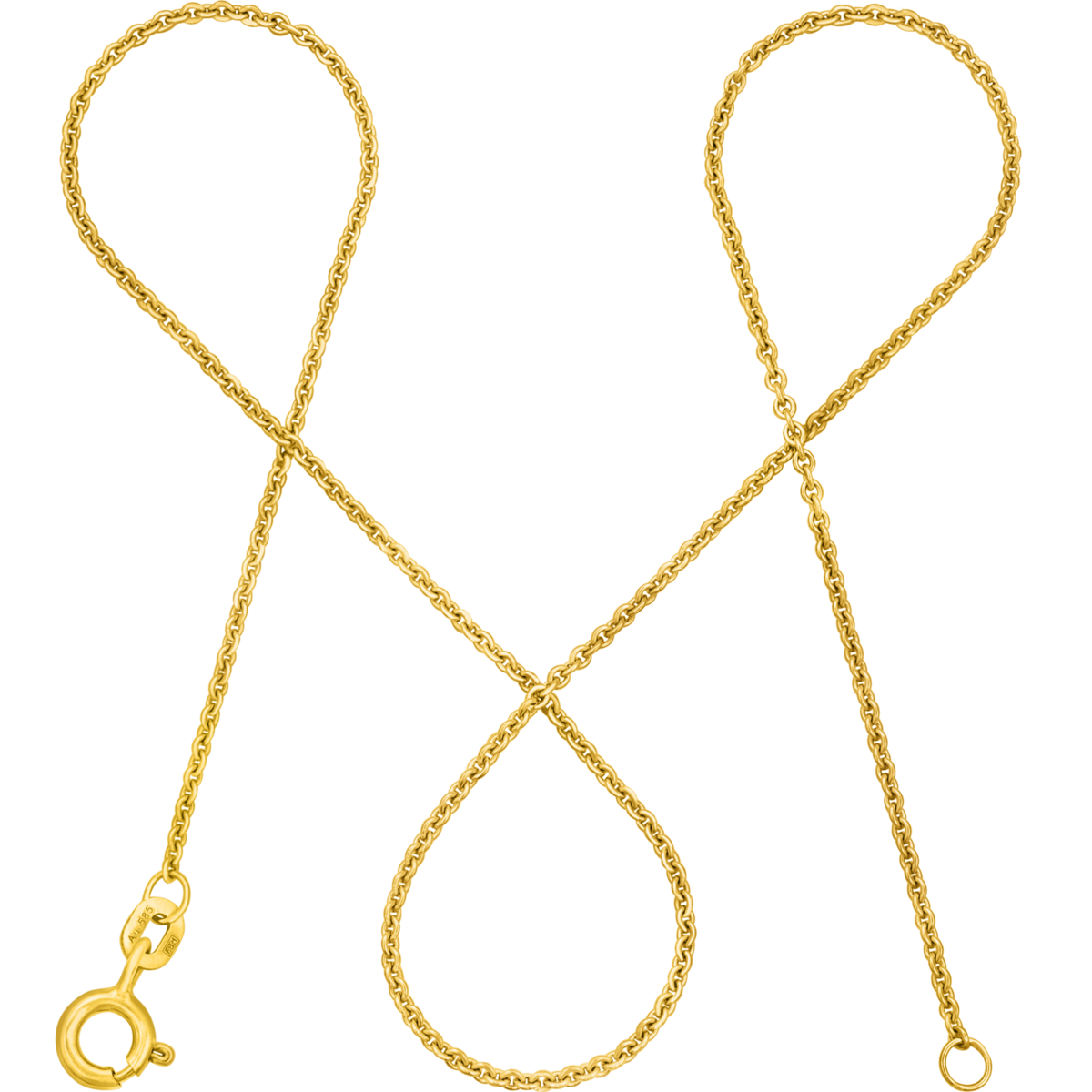 Catena di ancoraggio DELICATA sottile in vero oro 14k