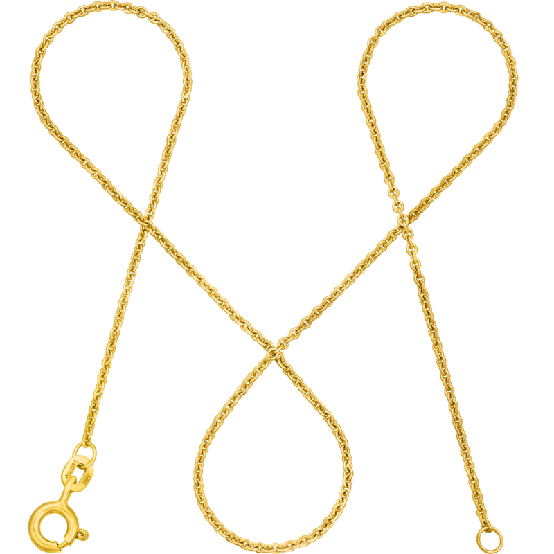 Ankerkæde DELICATE tynd 14k ægte guld