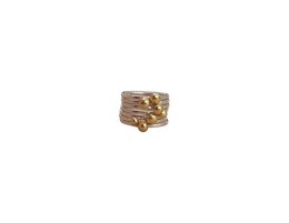 Silver Stackable bubbles ring set
