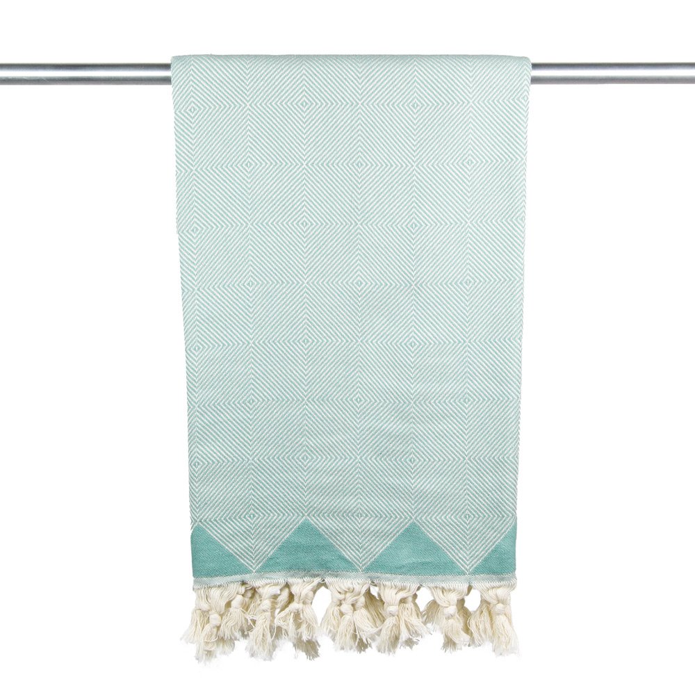 Hammam towel organic cotton Kestane jade