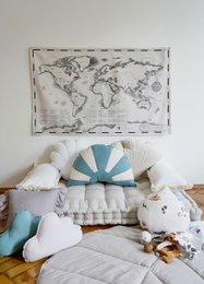 Cotton world map for children "Civilisational achievements"