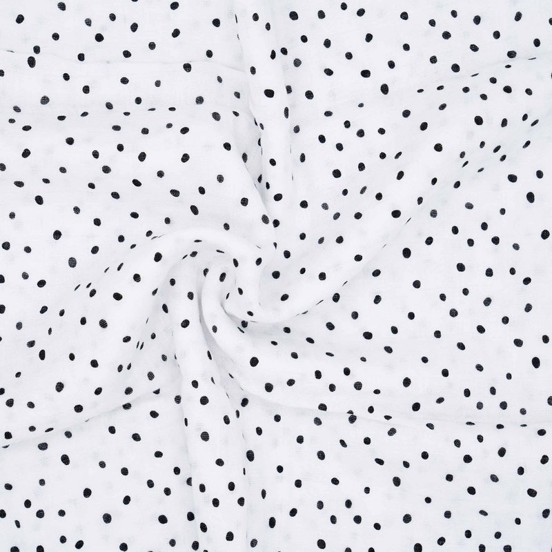 Muslindug økologisk bomuld 120x120cm • Prikker