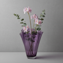 Vase glas bølget violet glas vase bord vase lilla