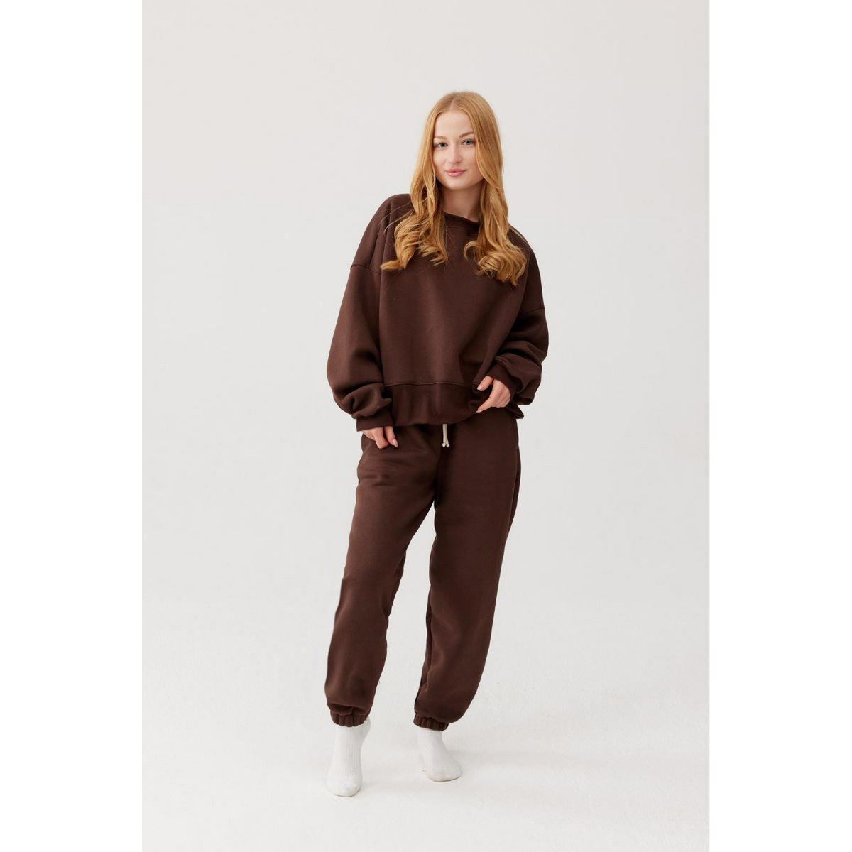 ROSA Sweatshirt – Baumwolle – Schokoladenbraun