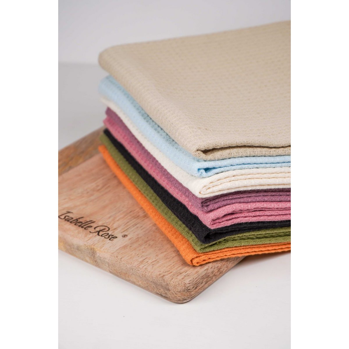 Moss green waffle towel 50x70 cm Isabelle Rose