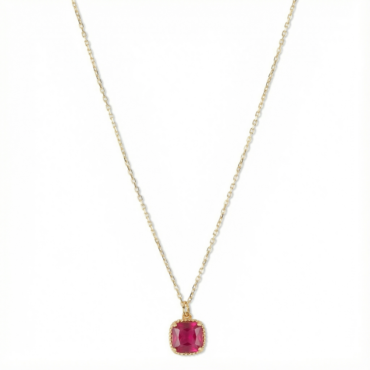 Birthstone Necklace July ruby