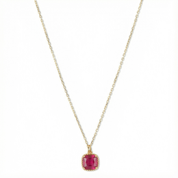 Birthstone Halskæde juli rubin