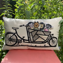 Fodera per cuscino interattiva in cotone biologico - Bakfiets