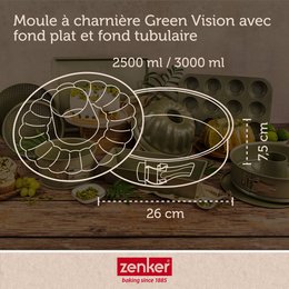 Zenker Green Vision double-bottomed savarin and springform pan 26 cm