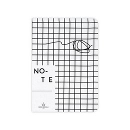 Spiral notebook with colorful geometric patterns and lines. Suitable for school, office, or personal use.