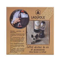 LAGUIOLE COFFRET VIN WINE AERATOR GIFTSET 4 ACCESSORIES