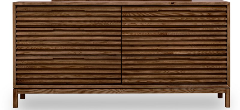 Tanner Six Drawer Ash Wood Dresser in Roux