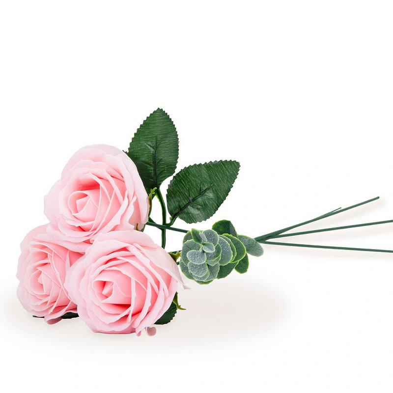 Strauß aus 3 Seifenrosen - rosa