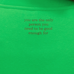Crew Neck Sweat "GOOD ENOUGH FOR" - Grau Melange
