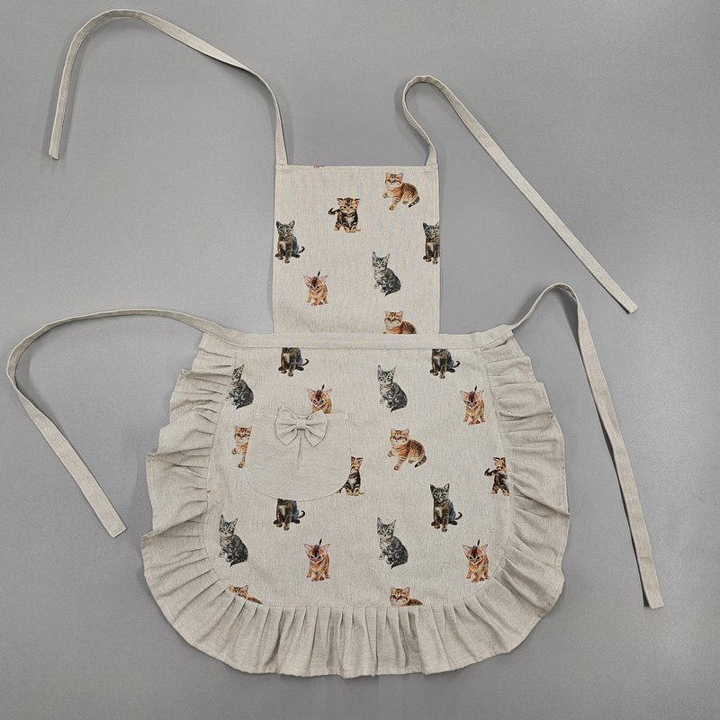 Schort voor vrouw met franje en pocket | Miauw