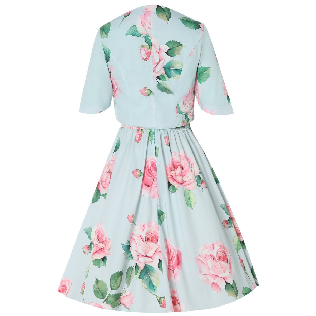 EU BOCK LISETTE BEX BLEU BLEUR TROIS SIRTER SHEEVE ROSE ROSE PRINT BOLERO