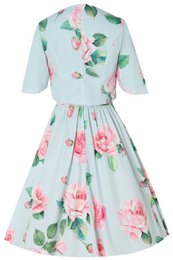 EU BOCK LISETTE BEX BLEU BLEUR TROIS SIRTER SHEEVE ROSE ROSE PRINT BOLERO