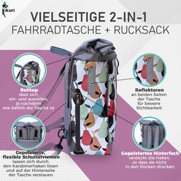 Kombination af cykelpose / rygsækbagageholder - peras