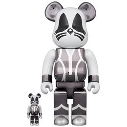 400% & 100% Bearbrick sæt - KISS Catman (Chrome ed.)