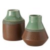 Vase Noella H15cm Stoneware green/brown
