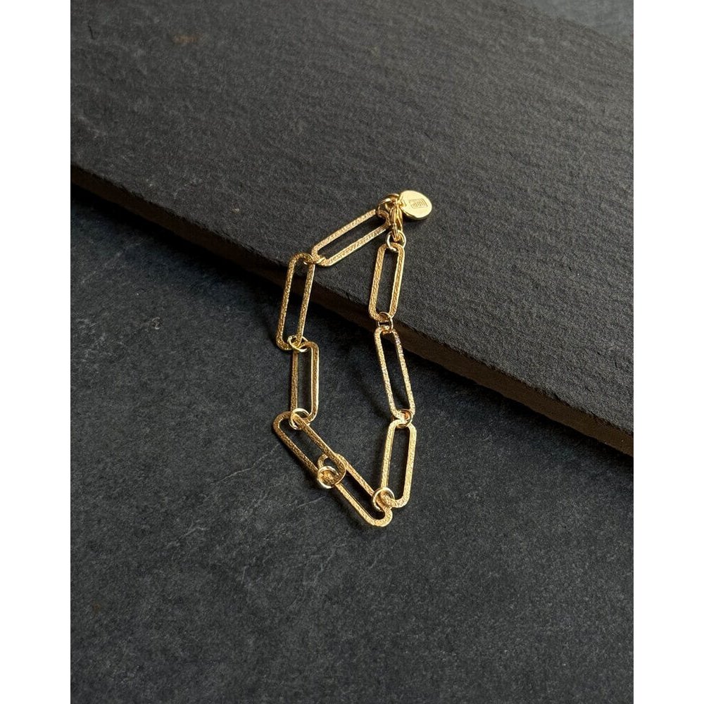 Pulsera de cadena de eslabones con moneda de oro