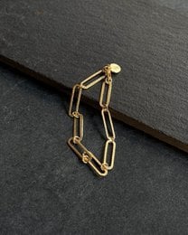 Pulsera de cadena de eslabones con moneda de oro