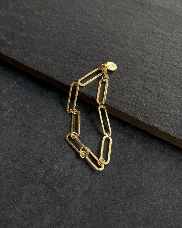 Pulsera de cadena de eslabones con moneda de oro