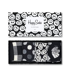 Happy Socks XBLW09-9003 Sort & hvid gaveæske