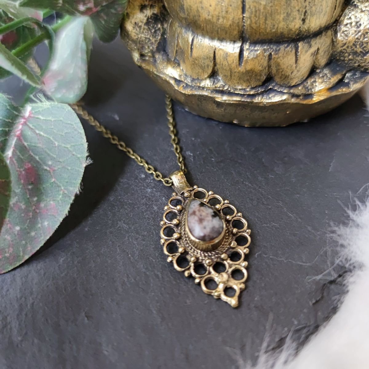 Regendruppel ketting - geeft je innerlijke rust (bj)