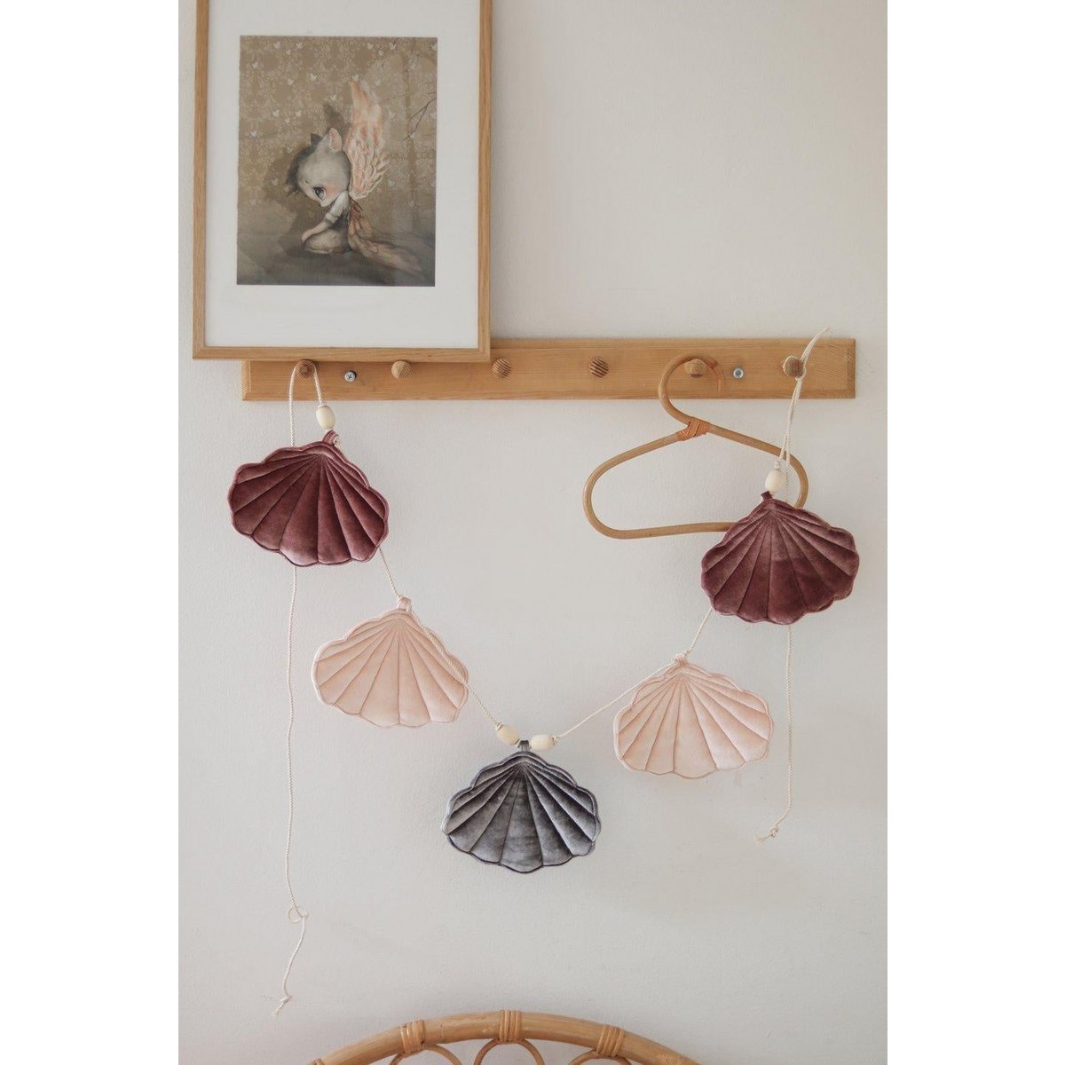 Guirlande Velours « Cosmic Pearl » avec Coquillages