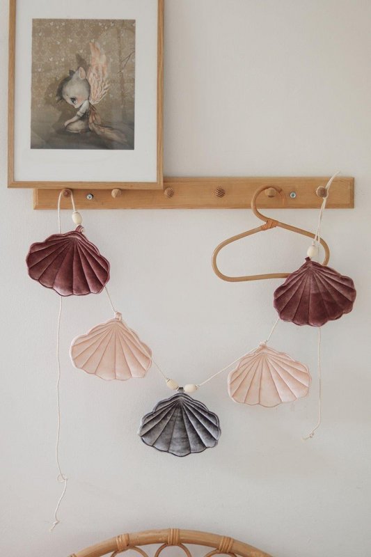 Guirlande Velours « Cosmic Pearl » avec Coquillages