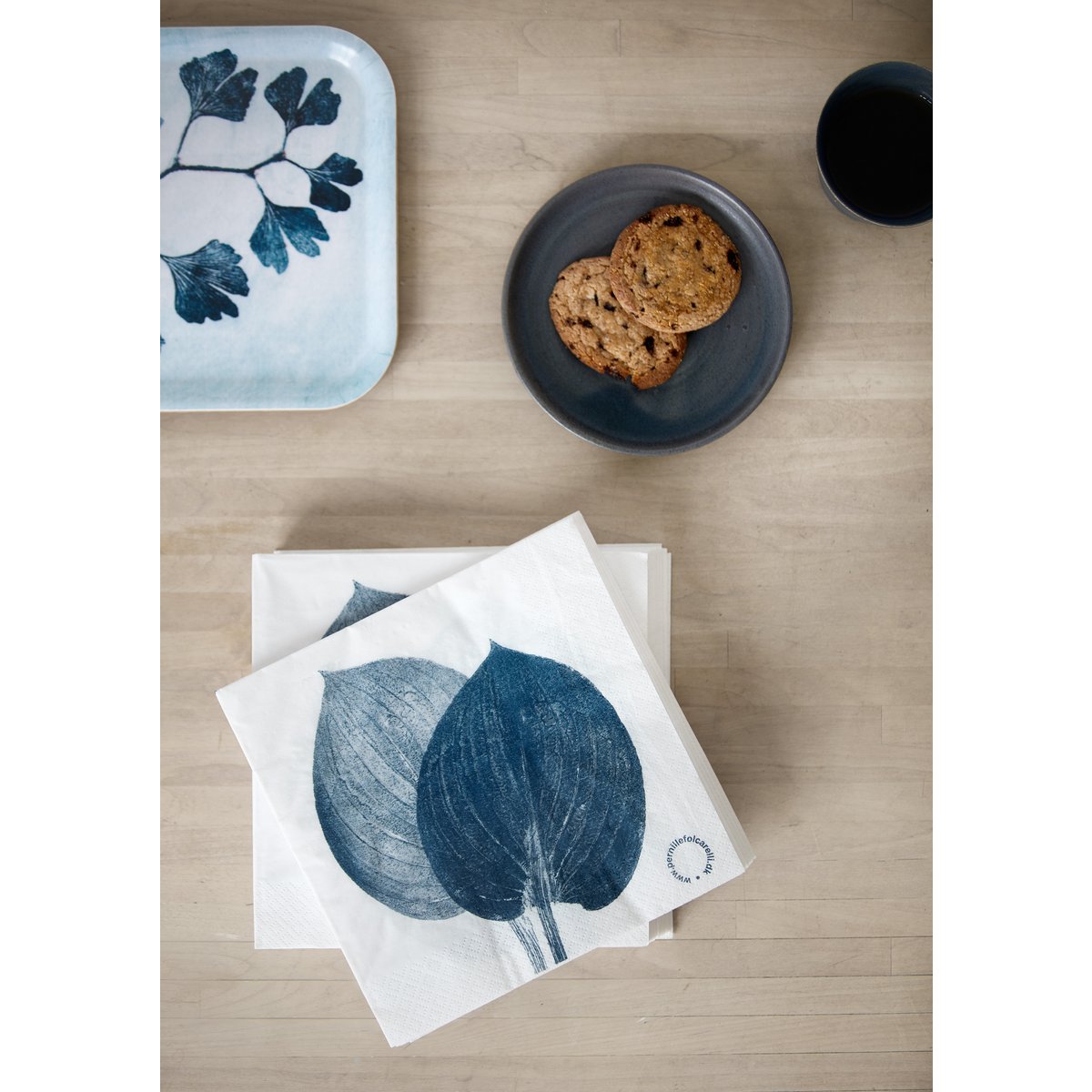 Dinner napkins - Hosta blue