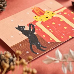 Adventskalender Postkarte Katzen A6