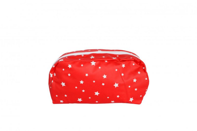 Beauty case rosse stelle tonde 20x14cm Isabelle Rose