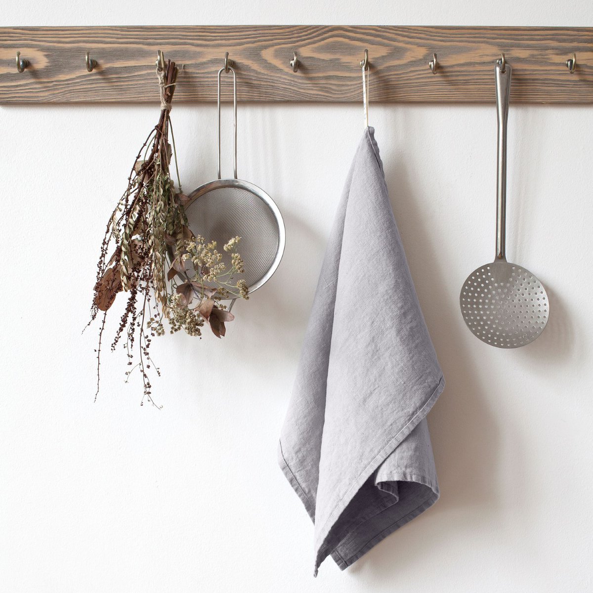 Trapo de Cocina Lino Gris Claro