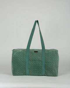 Saliegroene fluwelen weekendtas