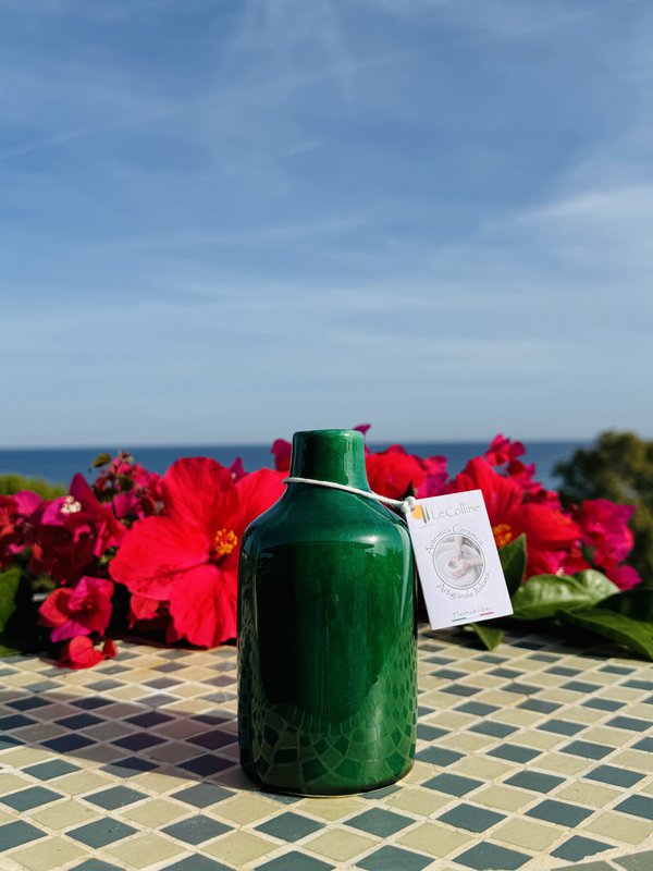 Håndlavet olieflaske med olie donorer olie jug keramisk flaske "unica" til olivenolie & eddike fra Italien