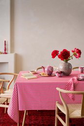 Table Cloth Stripes Pink