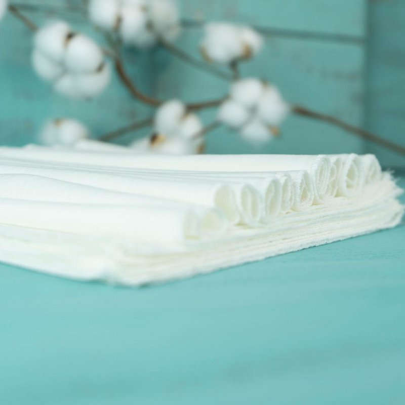 Fabric handkerchiefs, white "overdose"